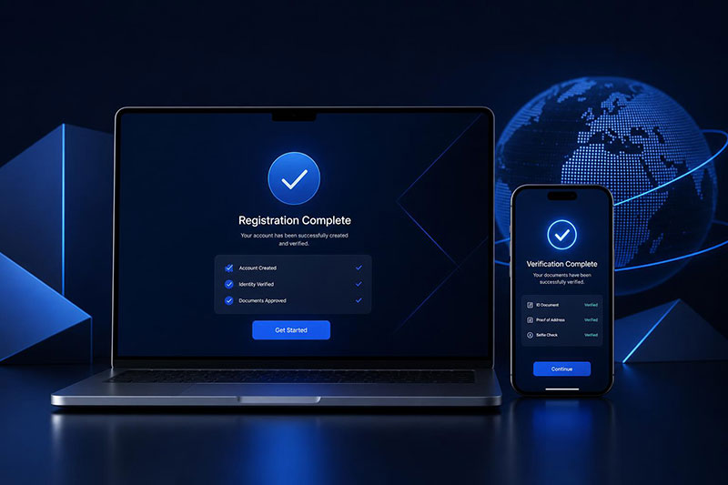 Account registration and verification process